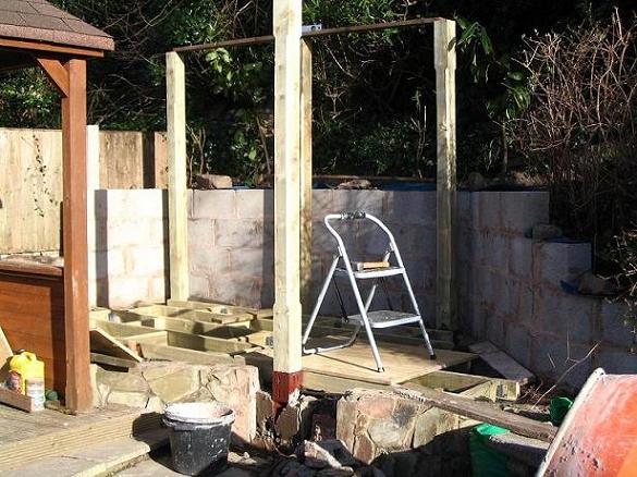Base for Decking, Posts for gazebo orig.JPG